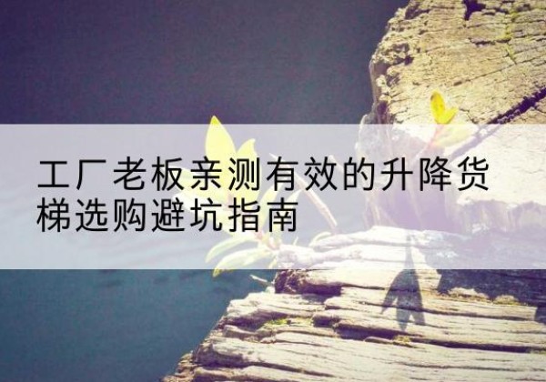 睢县升降货梯怎么选-工厂老板亲测有效的升降货梯选购避坑指南